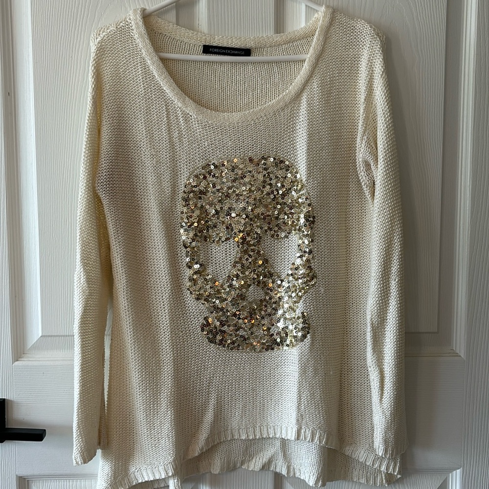 White knit Skull Sweater